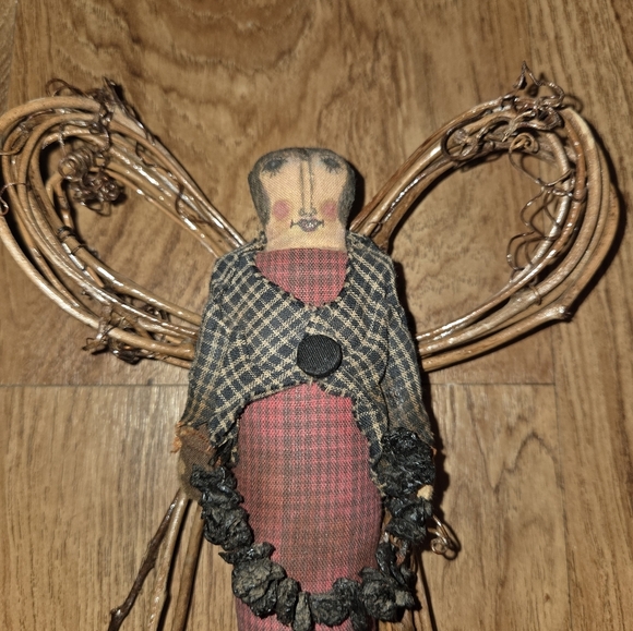 Primitive Country-Style Angel Doll Twigs Cloth - Picture 2 of 4